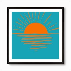 Sunrise Over The Ocean Art Print