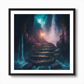 Myeera Mysterious Ancient Stairs Leading Up To The Sword In The 81f4a95e 71a0 441d B0af 926d24dfae4c Art Print