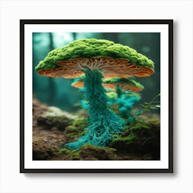 Fungus In The Forest Art Print