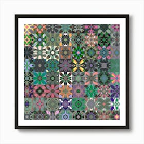 Quilted Daisies Art Print