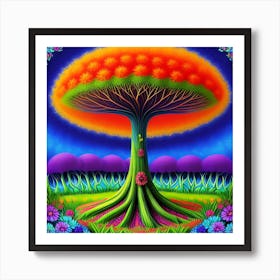 Psychedelic Tree Of Life Art Print