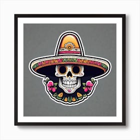 Day Of The Dead Skull 32 Art Print