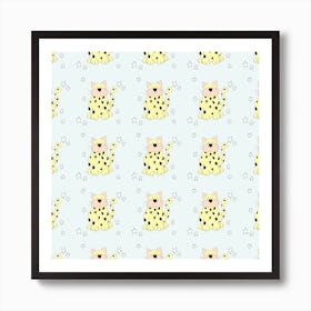 Little Leopard Pattern Art Print