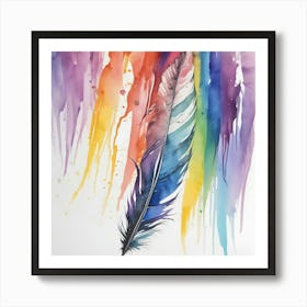 Feather Painting 15 Art Print