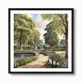 Southward Park London Parks Garden 7 Painting Art Print 3 Art Print