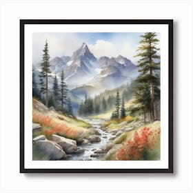 Mountain Stream 17 Art Print