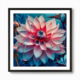 Dahlia Flower Art Print