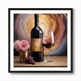 Wine And Roses Art Print