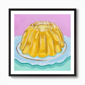 Lemon Jello Square Art Print