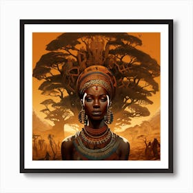 African Woman 27 Art Print