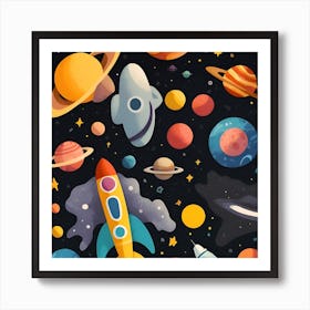 Space Background Art Print