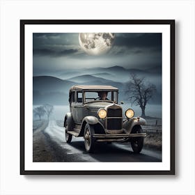 Moonlight Road Art Print