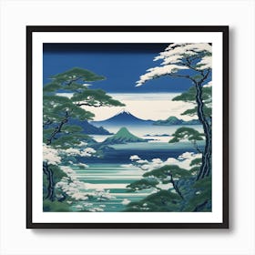 Japanese Coastline Art Print