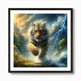 Lightning Tiger Art Print