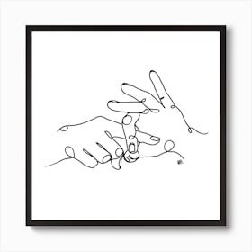 Sign Language Square Art Print