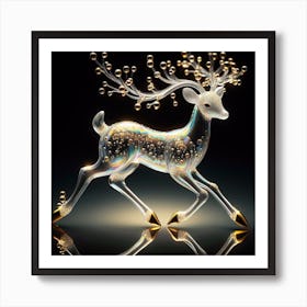 Christmas Deer 1 Art Print