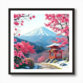 Pink Cherry Blossoms 2 Poster