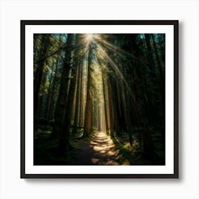 Forest Path - Forest Stock Videos & Royalty-Free Footage Art Print