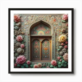 Roses In The Window 19 Art Print