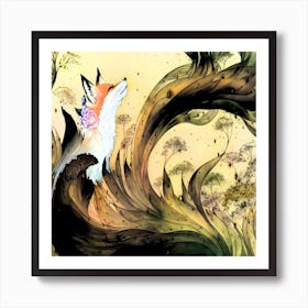 Enchanted Spirit Fox 3 Art Print