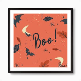 Boo orange Art Print