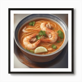 Delicious and Spicy: Authentic Sarawak Laksa Art Print