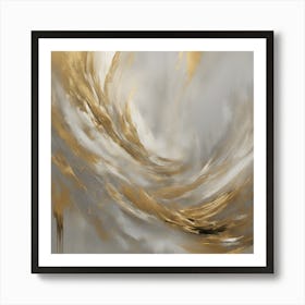 Abstract Gold Painting Poster