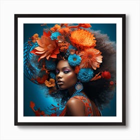 Afro Hair 5 Art Print