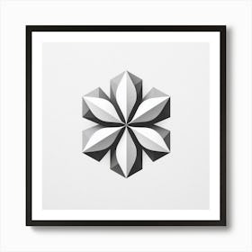 Geometrical jasmine flower 2 Art Print