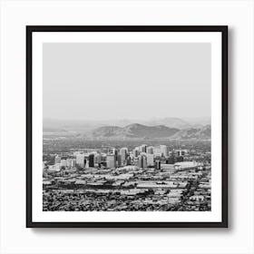 Black And White City View Art Print