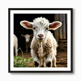 Baby Goat In The Barn Art Print