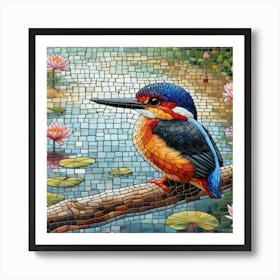 A mosaic bird 2 Art Print