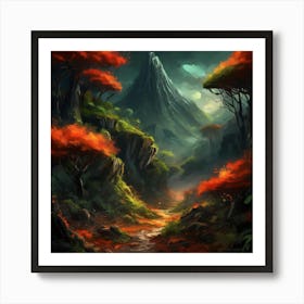 Fantasy Landscape Painting Art Print