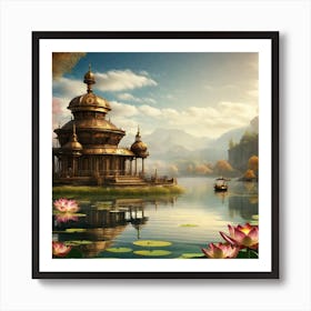 Lotus Pond Poster