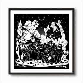 The Conflict in the Woods Art Print