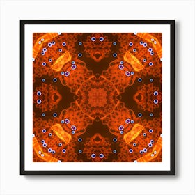 The Pattern Is A Hot Orange And Yellow Sun Art Print