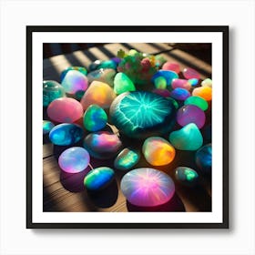 Glow In The Dark Rocks Art Print