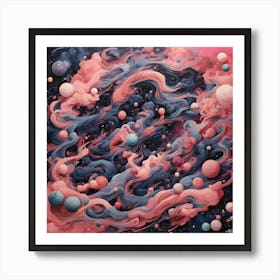 Pink Bubbles Art Print