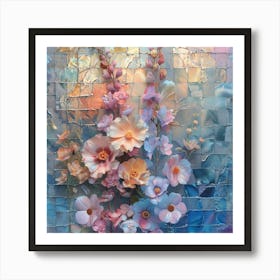 Mosaic Flowers Art Print