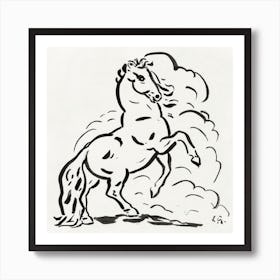 Rearing Horse, Leo Gestel Art Print