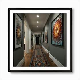 Hallway Stock Videos & Royalty-Free Footage 4 Art Print