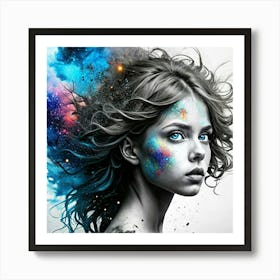 Abstract Of A Girl Art Print