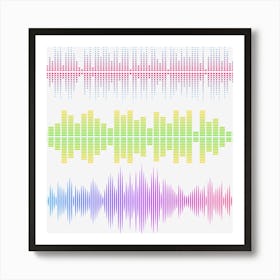 Sound Music Sound Wave Angle Text Symmetry Art Print