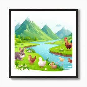 Nature And Friends Art Print