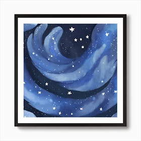 Galaxy Blue 1 Art Print