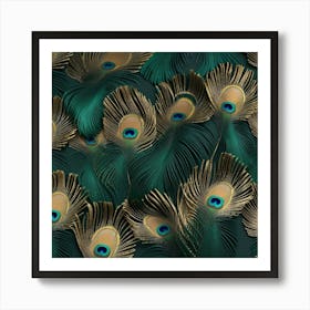 Peacock Feathers 2 Art Print