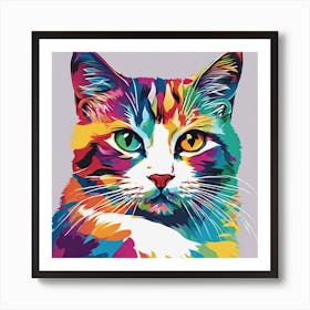 Colorful Cat 1 Art Print