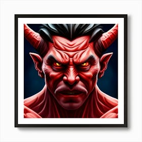 Devil With Horns 2 Art Print