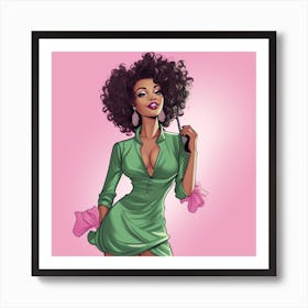 Afro Girl 3 Art Print