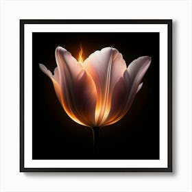 Fire Tulip Art Print